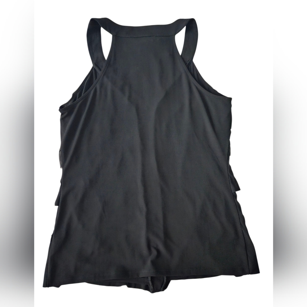 NWT WHITE HOUSE BLACK MARKET Black Jeweled Tiered Halter Top | SZ S - Picture 2 of 9